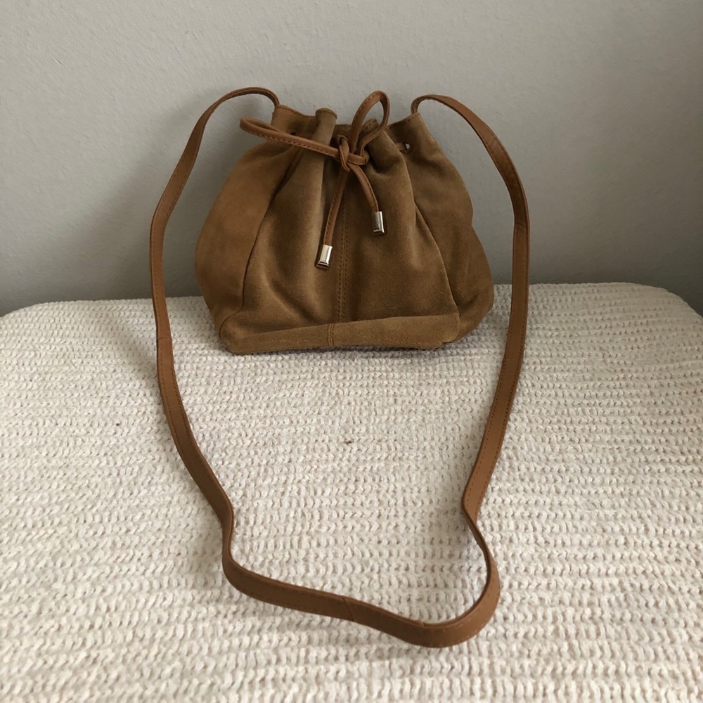ASOS Tan Suede Bucket Bag